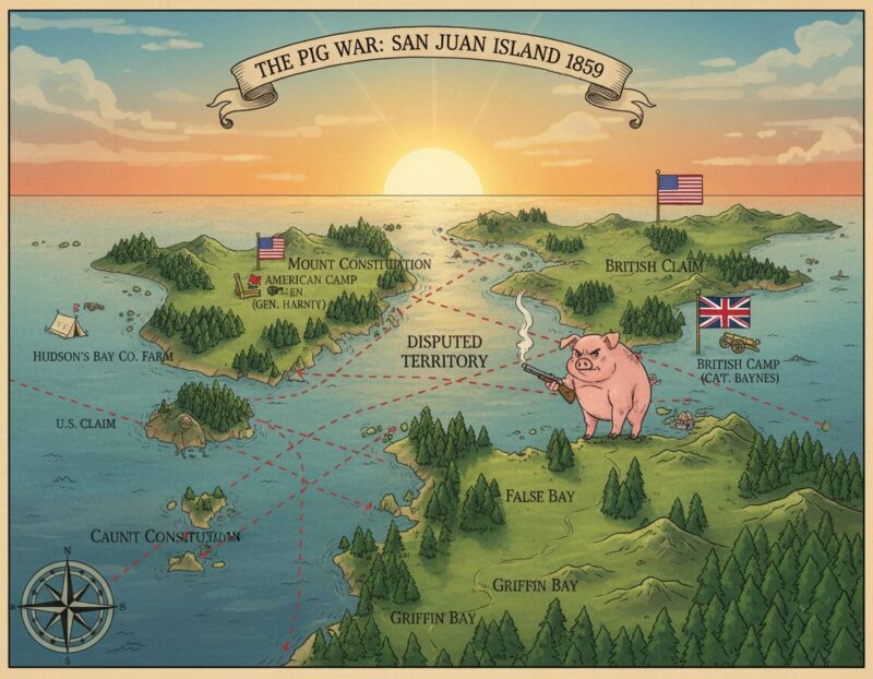 La Guerra del Cerdo (Pig War) de 1859 1 la guerra del cerdo 1859