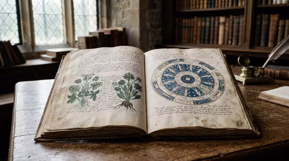 El misterio del manuscrito Voynich: El enigma indescifrable del Beinecke MS 408 3 Páginas ilustradas con plantas y diagramas astrológicos del misterioso Manuscrito Voynich de la Universidad de Yale
