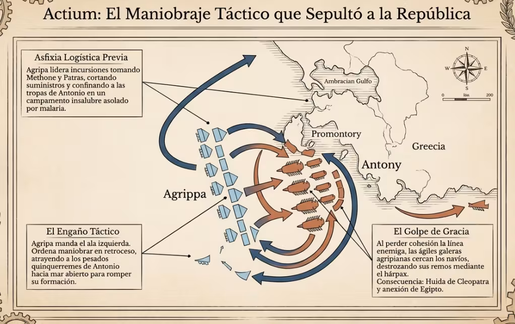 Marco Vipsanio Agripa: El arquitecto en la sombra del emperador Augu 3 disposición tactica de la batalla de actio