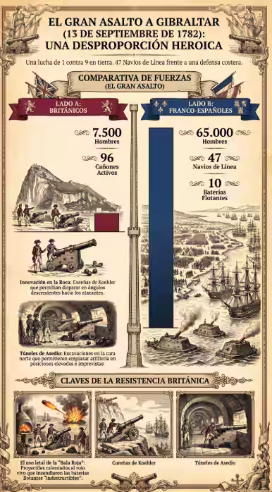 El Gran Asedio de Gibraltar (1779-1783): El desafío épico que cambió la Guerra de Independencia de EE. UU. 2 comparativa de las fuerzas en disputa