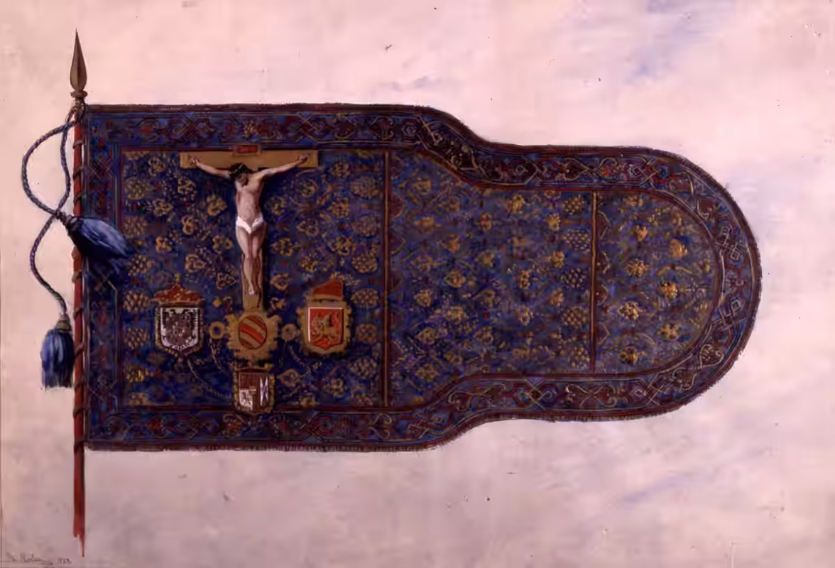 La Batalla de Lepanto: El ocaso de la galera y el choque de dos mundos 2 estandarte d ela liga santa